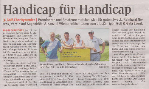 NOEN  22-2014 Seite 47 Region Schwechat 3. Golf Charity Turnier